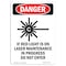 Signmission Safety Sign, OSHA Danger, 5" Height, Portrait If Red Light, Portrait OS-DS-D-35-V-2179 - alternate 1